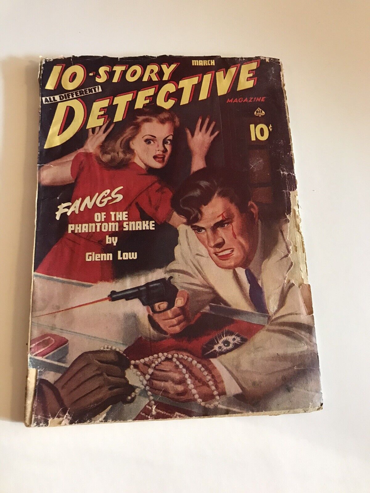 10 story detective pulp fiction magazine march 1947