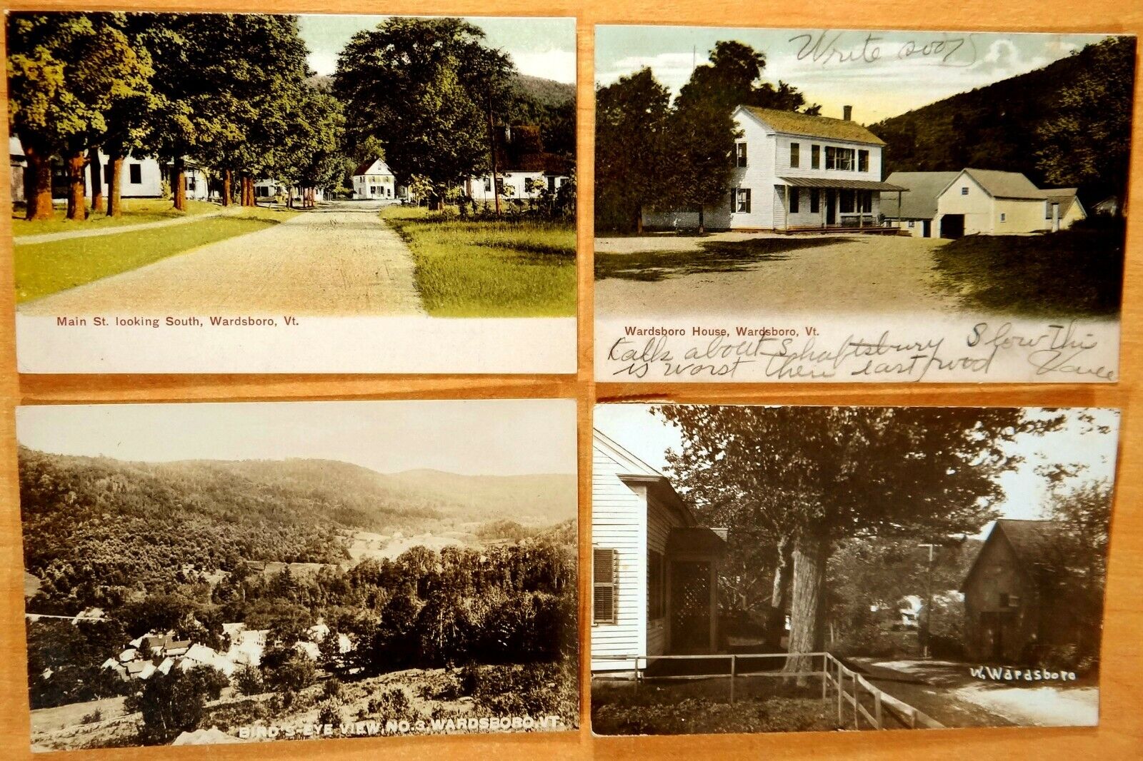 4 Postcards WARDSBORO & WEST WARDSBORO Vermont Windham Co. VT 2 rppc 1907-1919