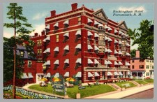 Rockingham Hotel Exterior View Portsmouth New Hampshire Linen c1935 UNP Postcard picture