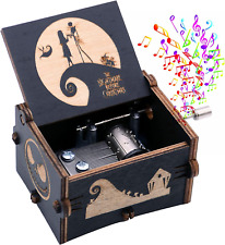 Music Box the Nightmare before Christmas Laser Engraved Wooden Hand-Cranked Musi picture