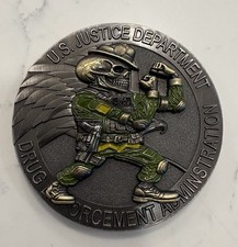 DEA South Bend, IN Group 75 Challenge Coin - 3 inch - Notre Dame Theme picture