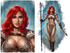 Immortal Red Sonja #4 Dominic Glover C2E2 Exclusive Variant Cover Set Dynamite picture