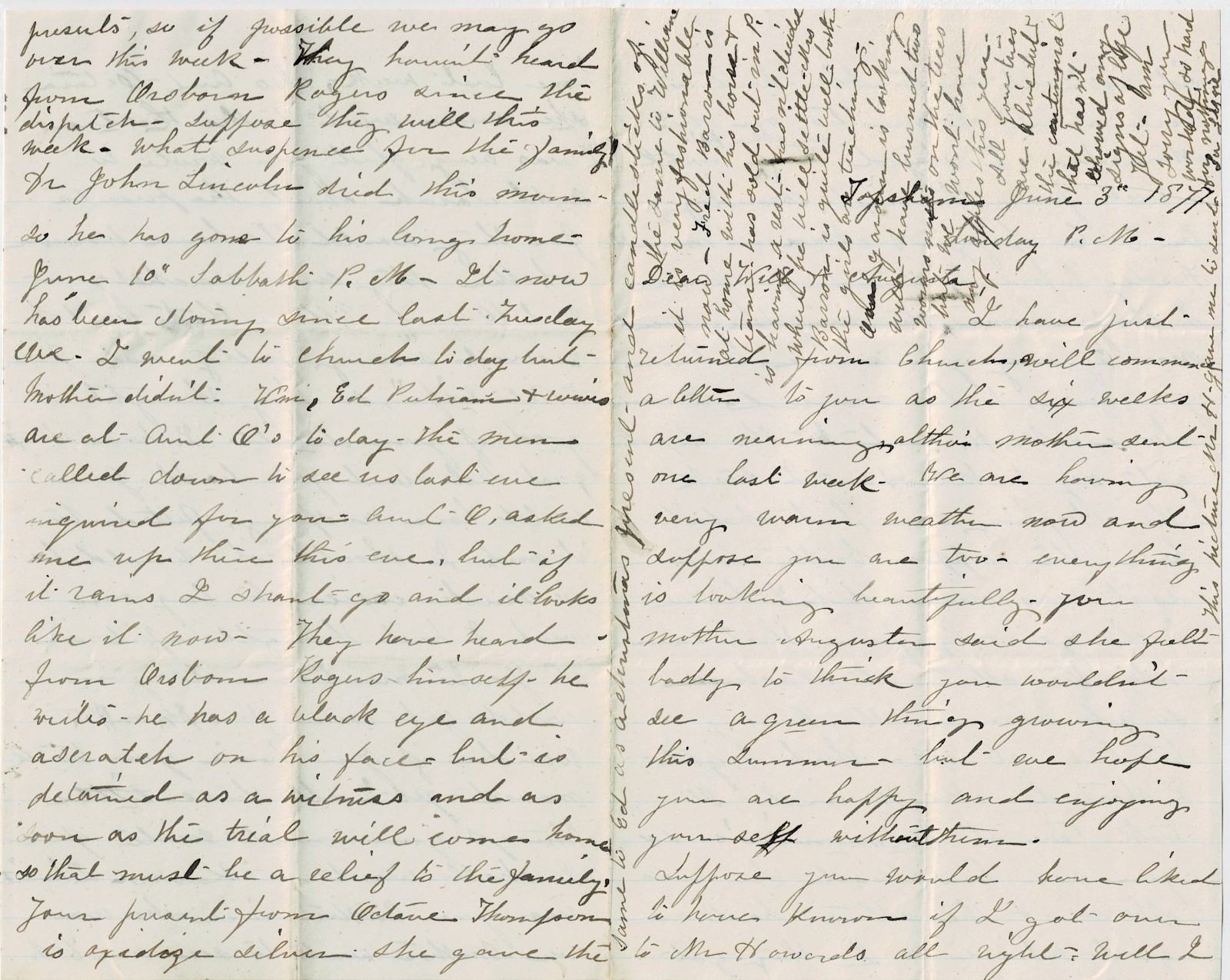 1877 Letter from Topsham, ME 1877 Letter from Topsham, ME