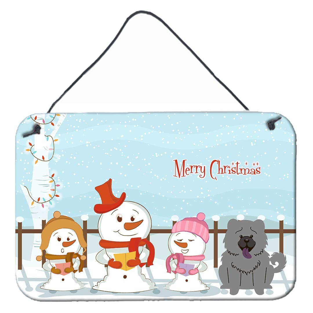 Caroline\'s Treasures BB2470DS812 Merry Christmas Carolers Chow Chow Blue Metal Caroline\'s Treasures BB2470DS812 Merry Christmas Carolers Chow Chow Blue Metal