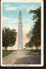 Old Postcard Bennington Battle Warner Monument VT North Adams Mass Cancel 1921 picture