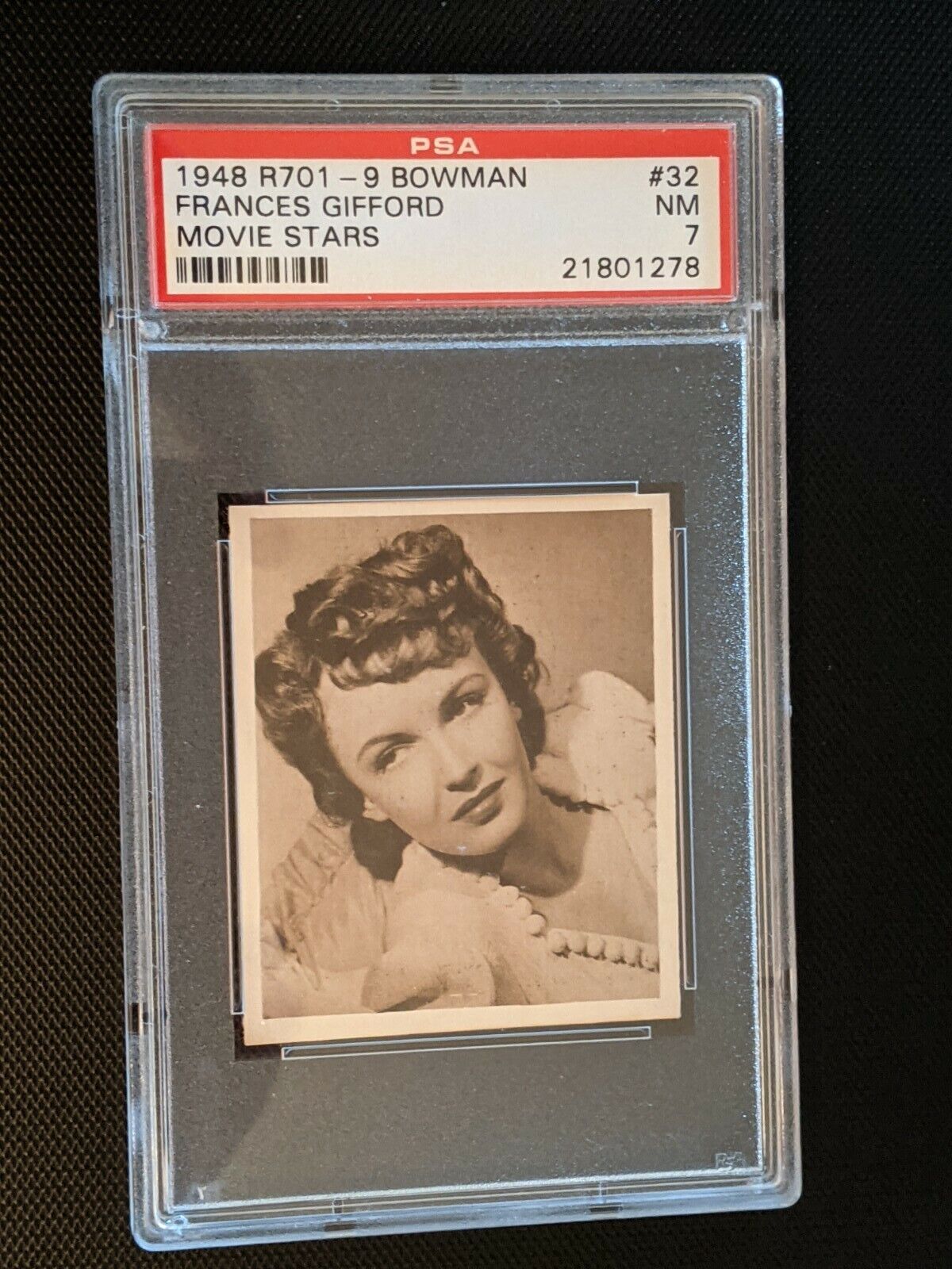 1948 Bowman Movie Stars Frances Gifford #32 PSA 7 Near Mint