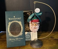 Vintage 1997 Waterford Olde Saint Nick Santa Ornament Box Paperwork picture