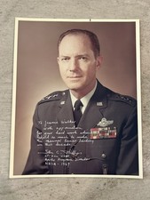 SAM C. PHILLIPS DIRECTOR NASA APOLLO PROGRAM Hand Signed/Auto 8x10 W/INSCRIPTION picture