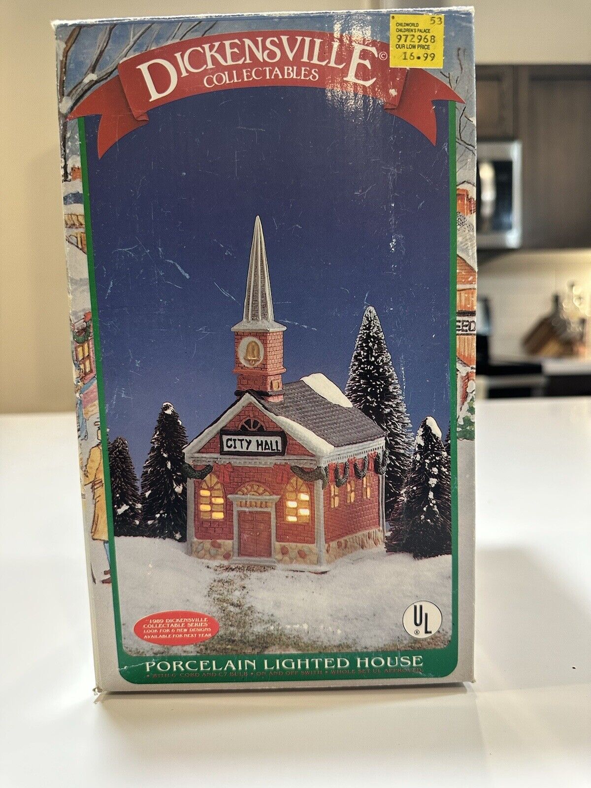 Dickensville Lighted Porcelain House for Christmas Village - City Hall
