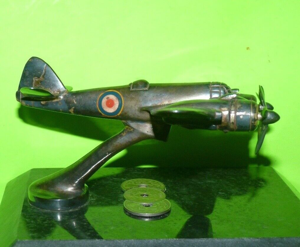 WW2 RAF Royal Air Force Bomber Bristol Blenhiem Airplane Silver Model