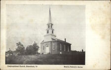 Hinesburg VT Cong Church c1910 Postcard picture