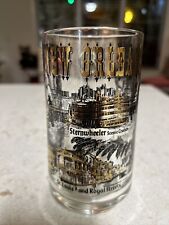 Vintage New Orleans Glass Beer Mug Stein Black & Gold Landmarks  picture