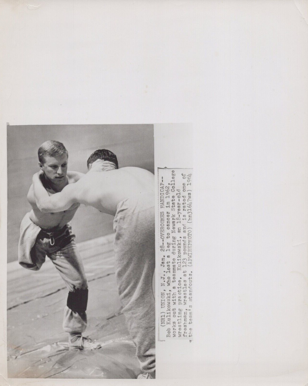 AMERICAN VINTAGE SPORTS HANDICAP BOB KULIKOWSKI TRAINING 1962 Photo Y 413