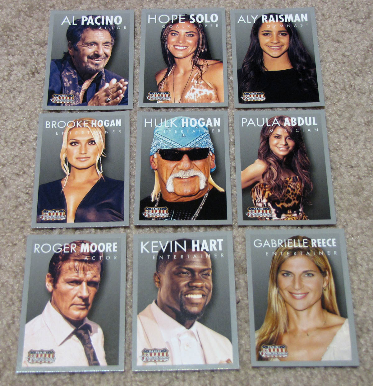 2015 Panini Americana Cards TV & Movie Stars Celebrities (Pick Your Cards)