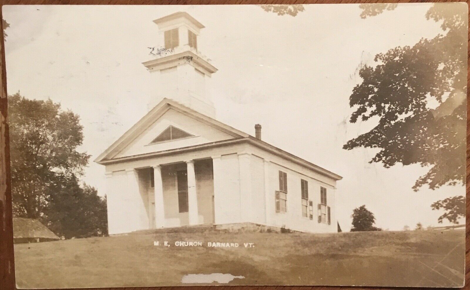1913 Real Photo Postcard Barnard, Vermont Methodist Episcopal Church