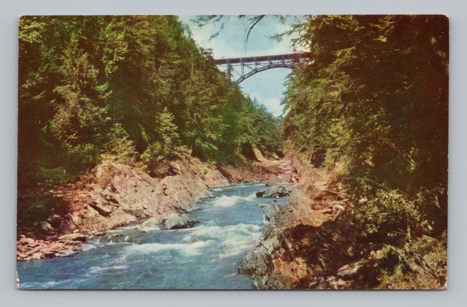 Postcard Bridge Over Ottauquechee River Quechee Gorge Vermont