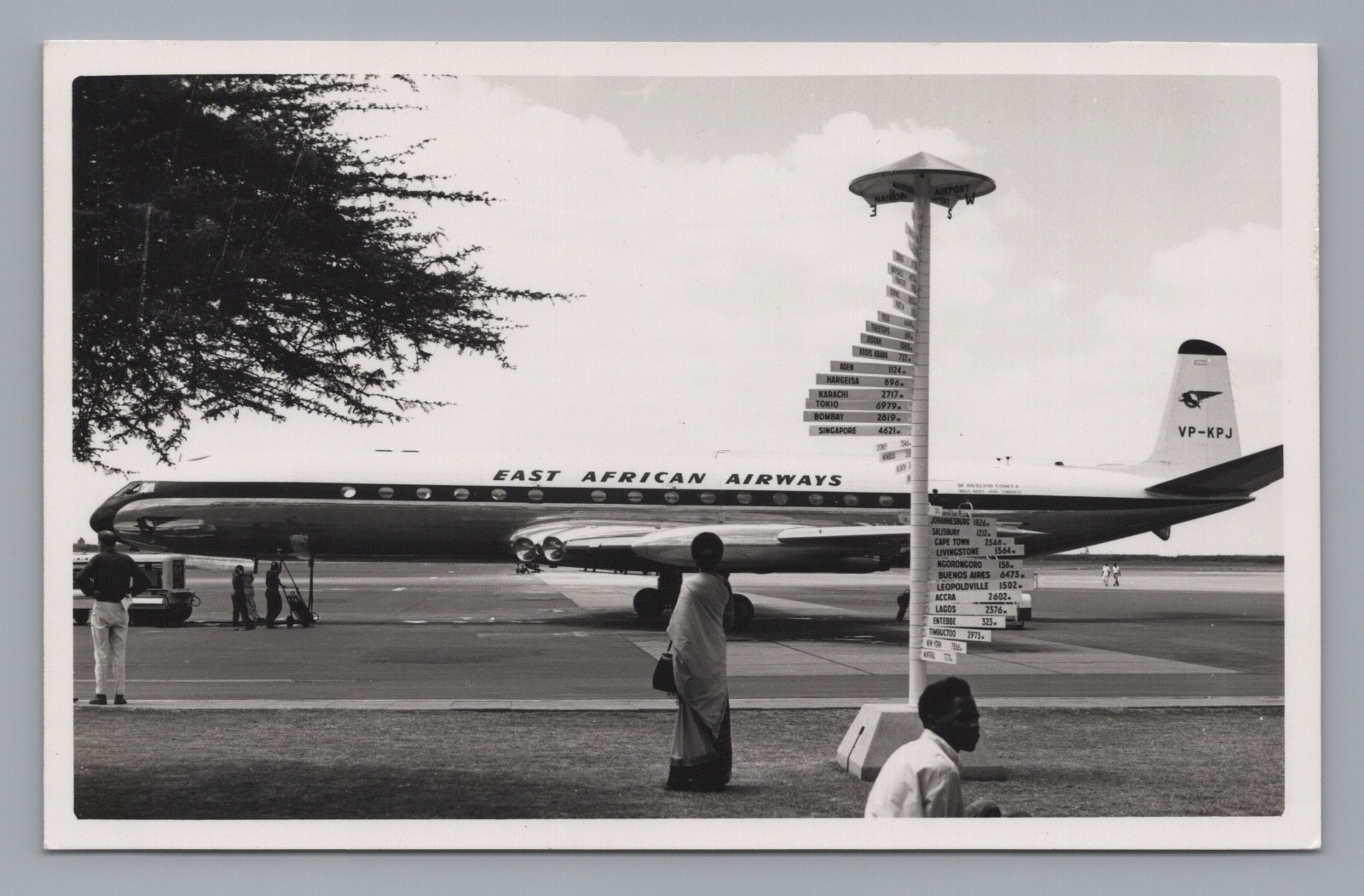 East African Airways DH Comet 4 Menu Airline Issue Postcard EAA Nairobi Airport East African Airways DH Comet 4 Menu Airline Issue Postcard EAA Nairobi Airport