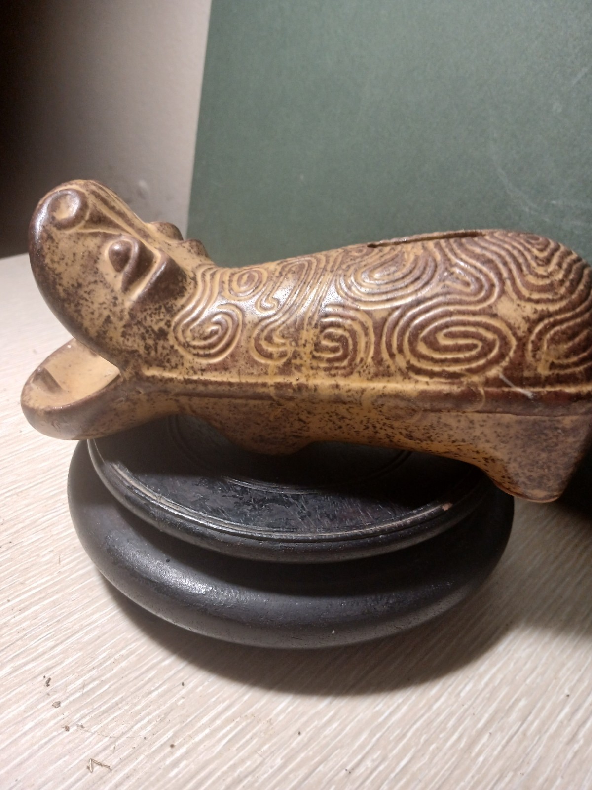 1960 Bennington Potters Hippotamus  Coin Bank Artist David Gil  # 1715