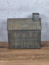 Michael Bonne Handmade Copper Schoolhouse Coin Bank Signed Folk Art Vintage picture