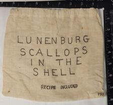 Vintage Lunenburg Scallops In The Shell Cloth Sack Bag From Germany  picture