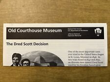 Old Courthouse Museum Jefferson National Expansion Dred Scott Brochure picture
