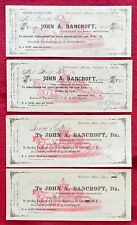 JOHN A. BANCROFT STEET SPRINKLING [CLEANING] 1879-81 RECEIPTS - WORCESTER, MASS picture