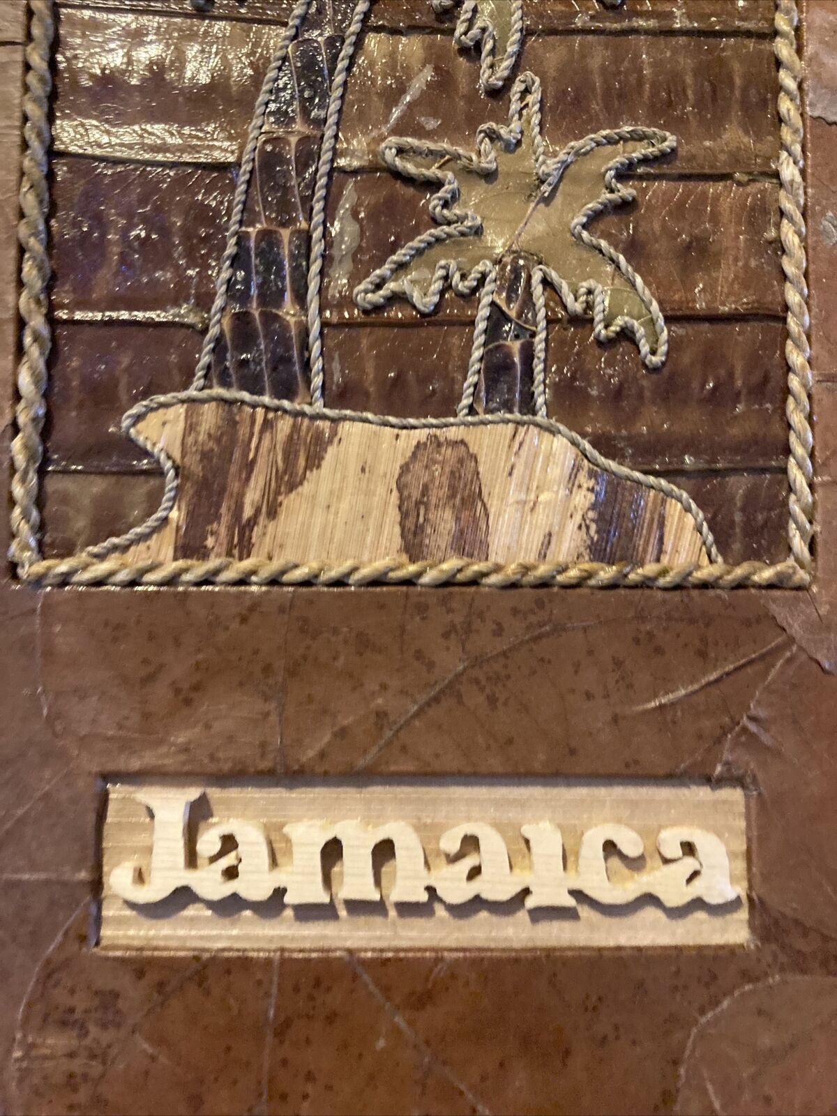 LQQK Jamaica Banana Leaf Photo Post Card Album Caribbean Beauty Palm Trees Hemp 