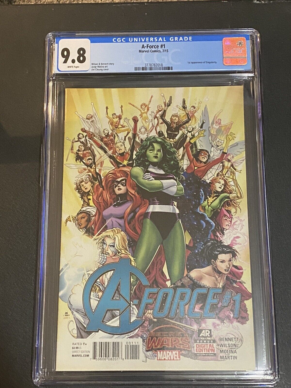 A-Force #1 1st Appearance Singularity CGC 9.8 NM+ Marvel Comics Combined Ship