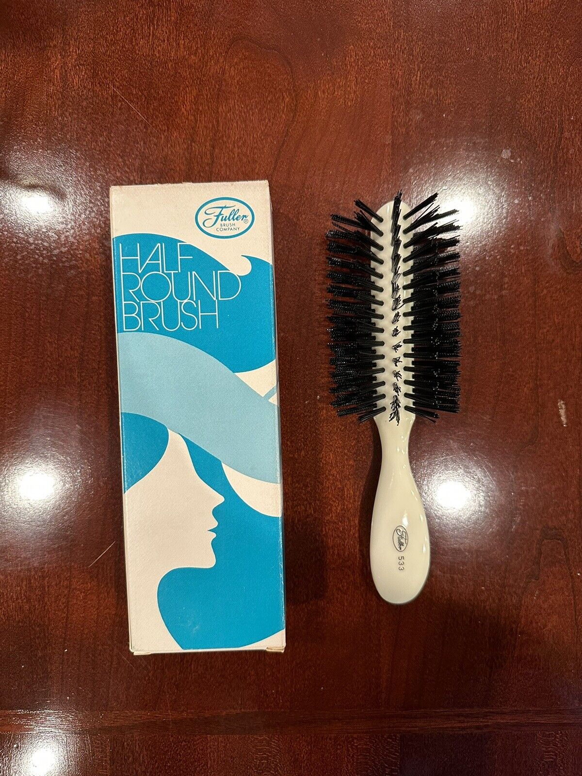 NEW Vintage FULLER Brush Half Round Hairbrush #533