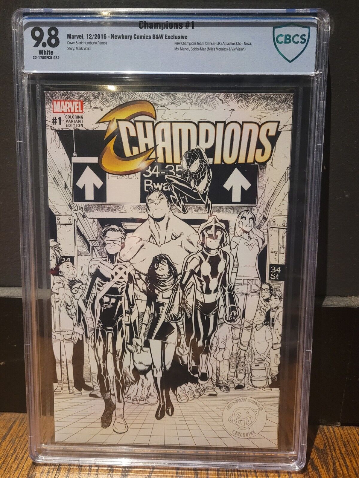 CHAMPIONS 1 - 9.8 RAMOS BW BLACK WHITE RETAILER EXCLUSIVE 1st team Appearance