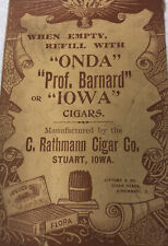 19th Century Onda- Prof. Barnard, Iowa Tobacco Cigar Trade Card C. Rathmann  picture