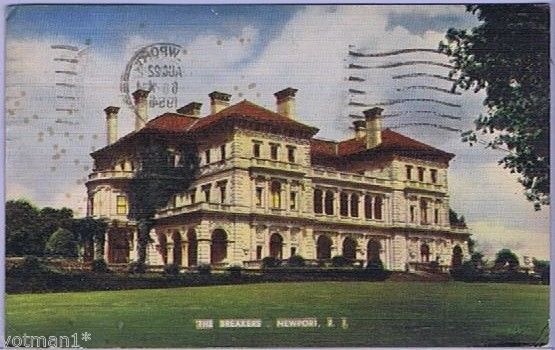 The Breakers, Newport, R.I., Color Post Card, 1952 The Breakers, Newport, R.I., Color Post Card, 1952