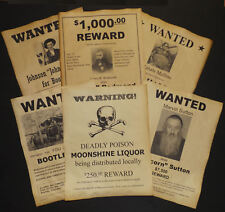 Set of 6 Moonshine Wanted Posters Popcorn Sutton, Big Haley, Hatfield, more picture
