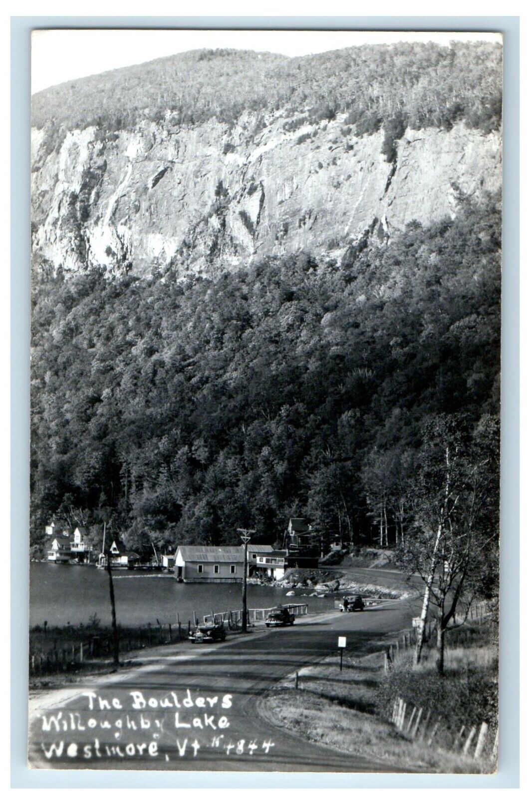 c1950's The Boulders Willoughby Lake Westmore Vermont VT RPPC Photo Postcard