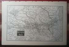 1892 Antique Railroad Map BURLINGTON ROUTE Chicago Burlington & Quincy All Lines picture