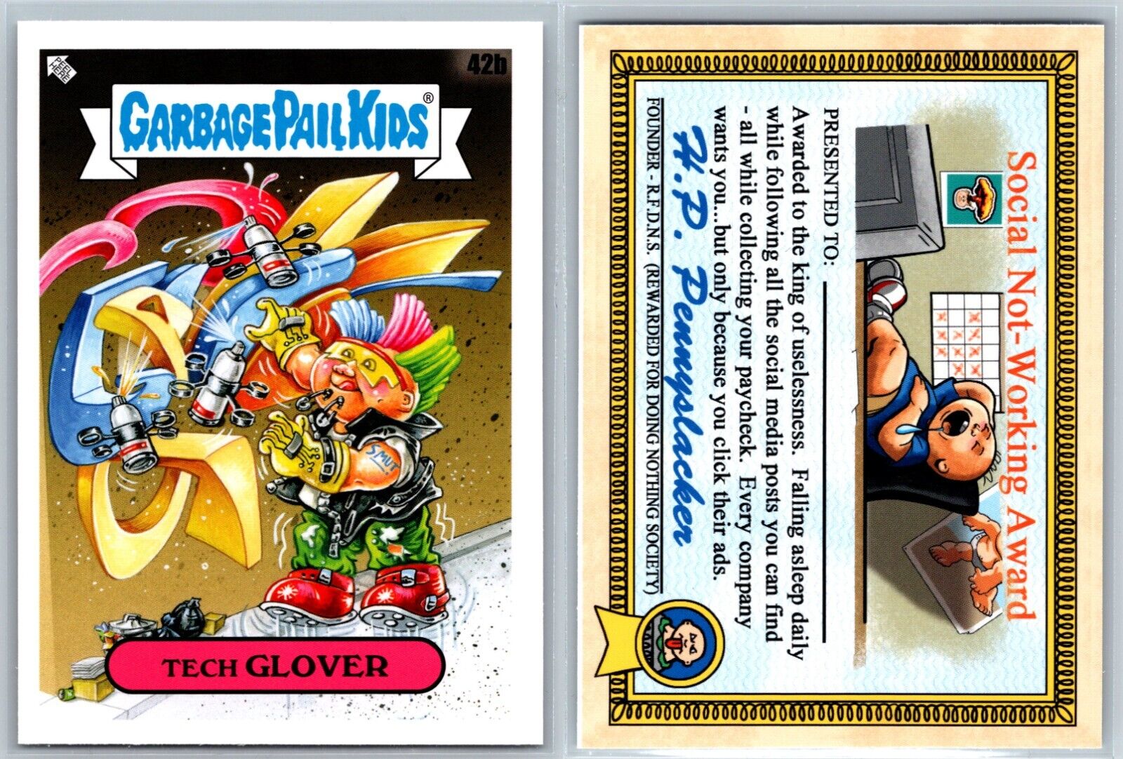2020 Garbage Pail Kids GPK 35th Anniversary Series Card Tech Glover 42b