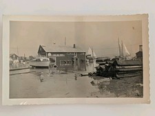 1955 Hurricane Diane Flood Essex Boat Works CT Boats Original Photo 3.5x6 picture