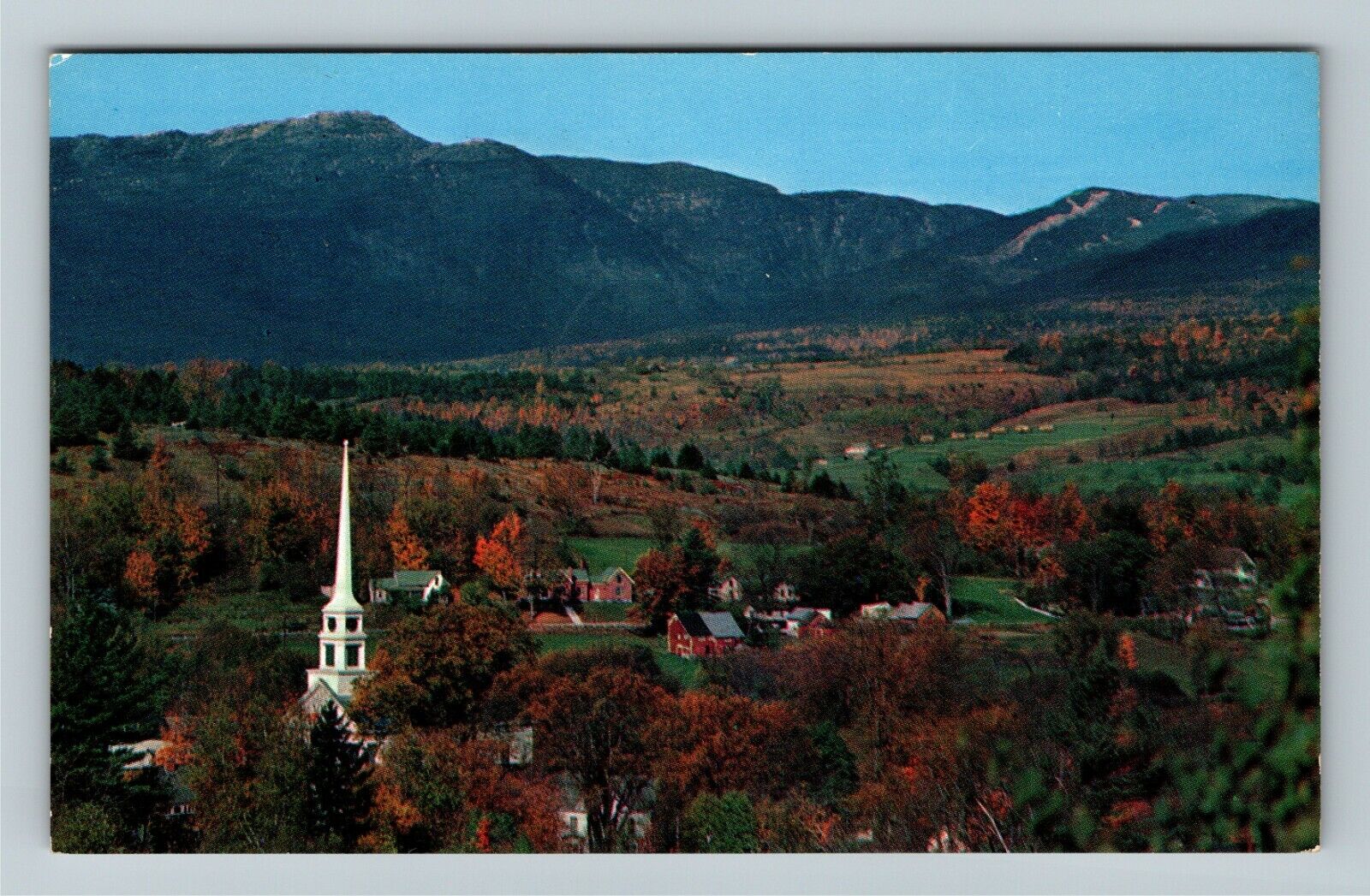 Stowe VT-Vermont, Mt Mansfield, Chrome Postcard