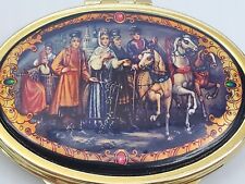 Vintage Mirrored Compact with Medieval Scene  Stratton? picture