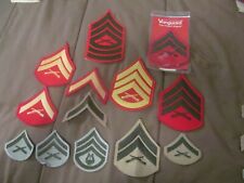 NICE LOT OF US MARINE RANK PATCHES, LOT # 2 picture