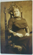 RPPC woman sitting ID Jennie Hackett vtg real photo postcard Elite/Richmond VA picture