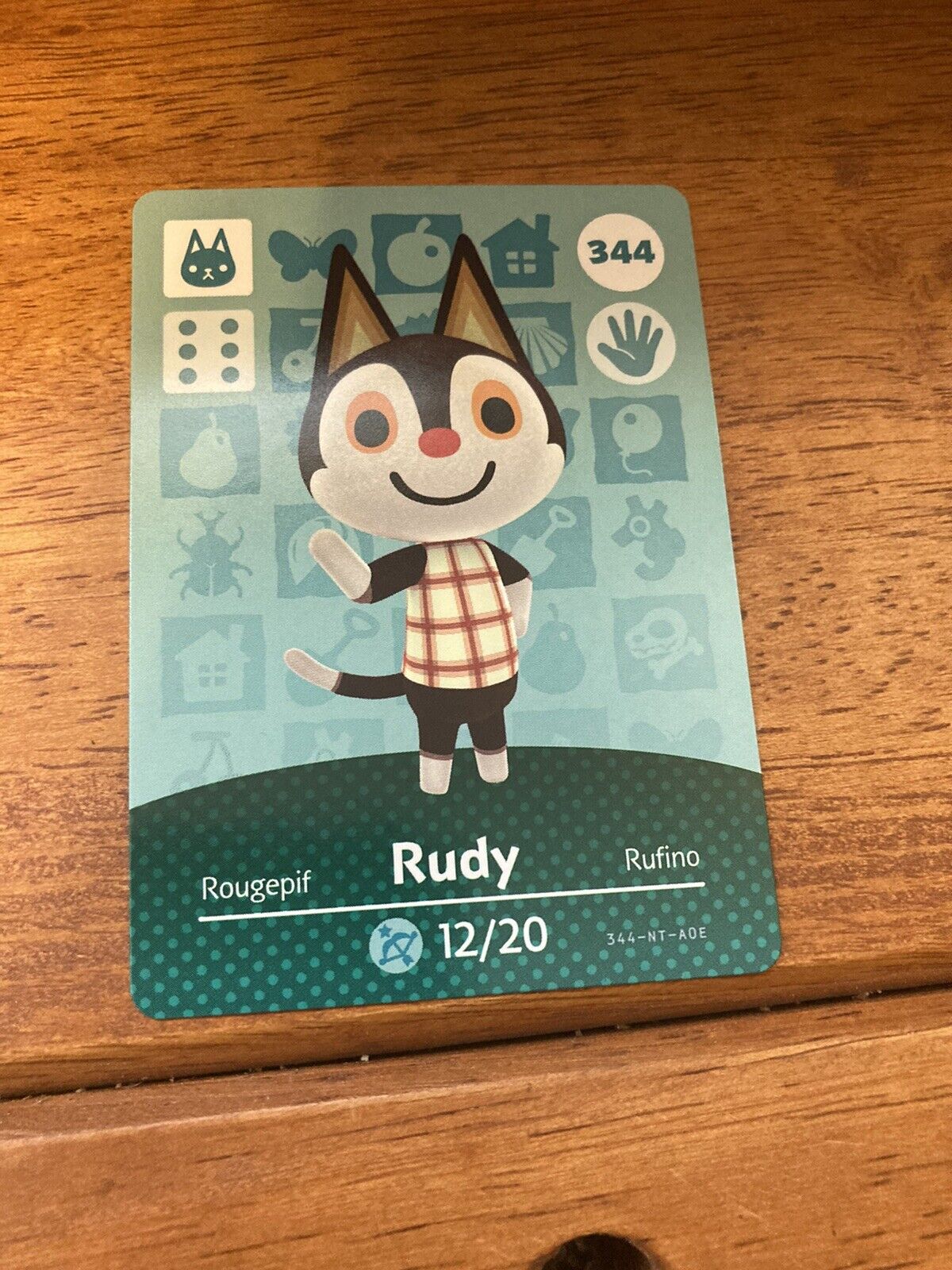 Rudy #344 Animal Crossing amiibo Card Series 4 (Pack Fresh)