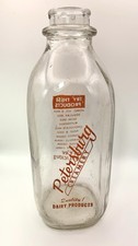 Petersburg Creamery Vintage Quart Milk Bottle From Petersburg, VA picture