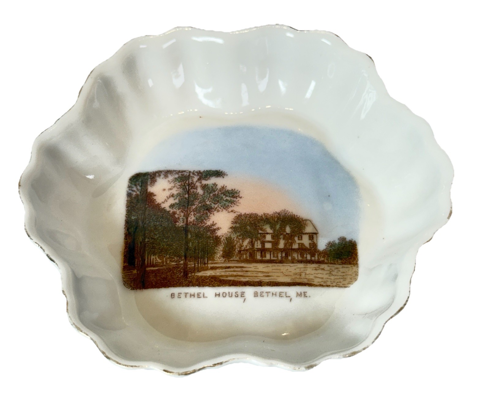 BETHEL , MAINE ME Antique BETHEL HOUSE Souvenir China Plate Dish Bowl BETHEL , MAINE ME Antique BETHEL HOUSE Souvenir China Plate Dish Bowl