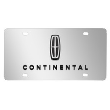 Lincoln Continental 3D Dual Logo Mirror Chrome Stainless Steel License Plate picture