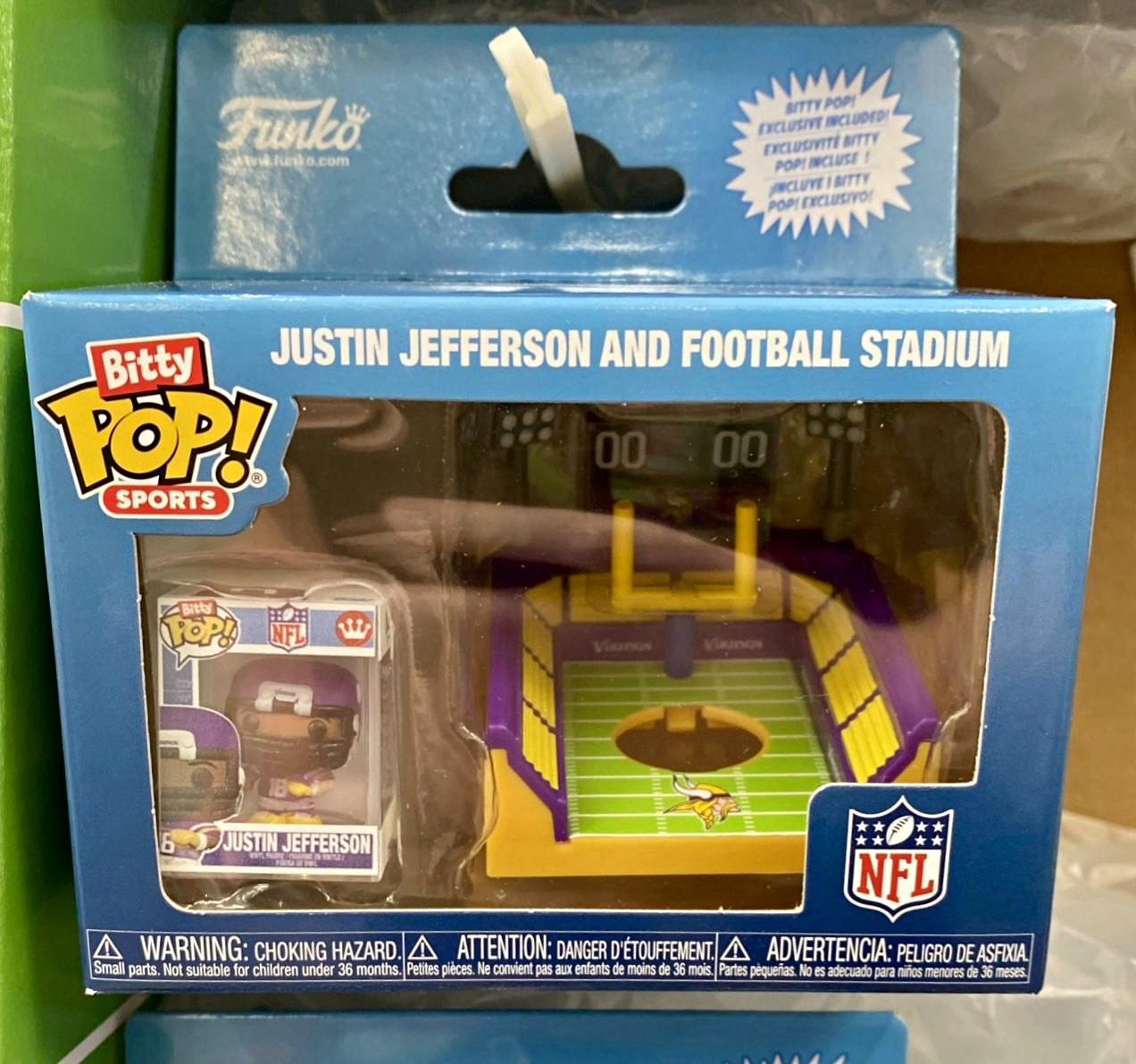VIKINGS Justin Jefferson Funko Bitty Pop + NFL Football Stadium VIKINGS Justin Jefferson Funko Bitty Pop + NFL Football Stadium