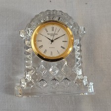 Waterford Crystal Mantle Desk Carriage Clock Signed Waterford Ireland 3 Inch picture
