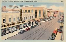 Bakersfield California Main 19th Str Sears Roebuck Advertising Vtg Postcard Y4 picture