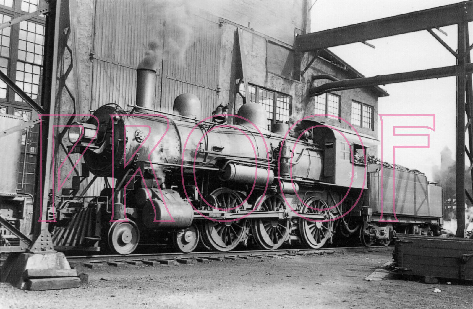 Rutland Railroad Engine 44 at Rutland, VT in 1930 - 8x10 Photo