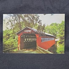 Chiselville Covered Bridge Sunderland VT Vermont Postcard Forward Chrome picture